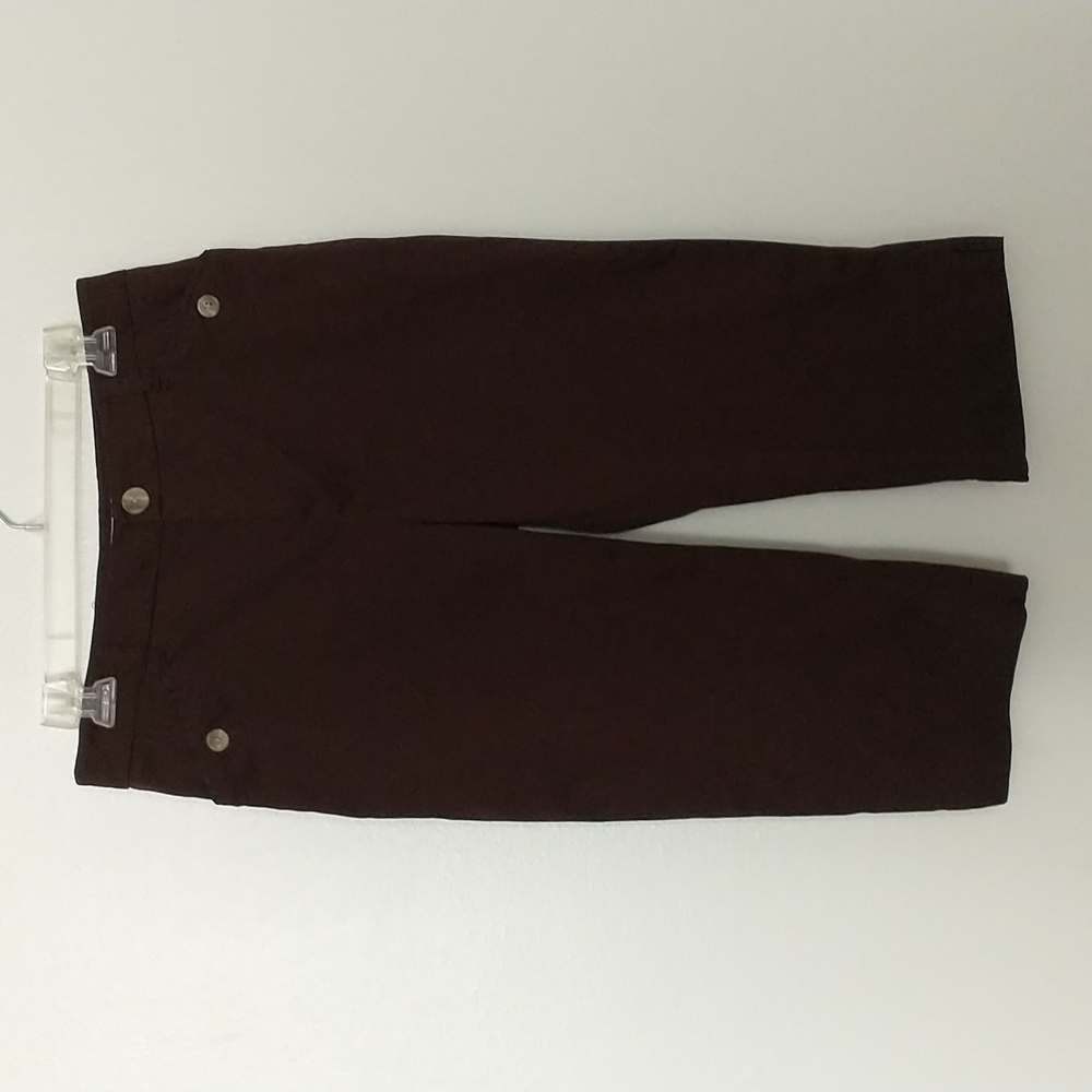(P8) Crofts & Barrow Brown Chino Capris Sz 8